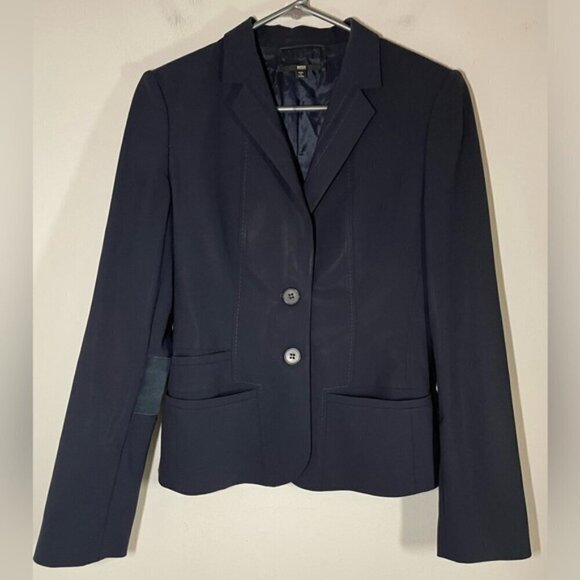 BOSS HUGO BOSS VIRGIN-WOOL SINGLE-BREASTED JACKET BLAZER SIZE 6 - Picture 9 of 9